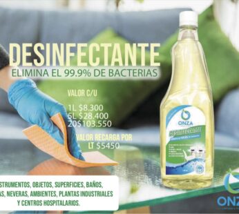 DESINFECTANTE BIODEGRADABLE ONZA