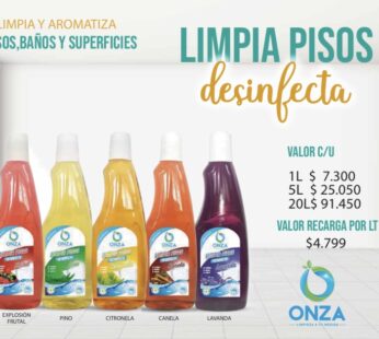 LIMPIA PISOS BIO DESINFECTANTE ONZA