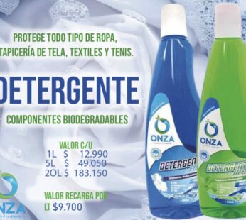 DETERGENTE BIODEGRADABLE ONZA